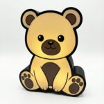 Maci alakú gyerek éjjeli lámpa gyerekszobába led világítással segít az elalvásban