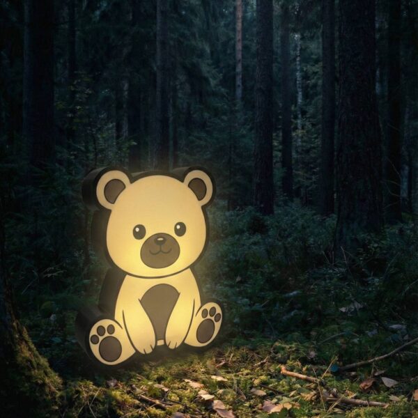 Maci alakú gyerek éjjeli lámpa gyerekszobába led világítással segít az elalvásban