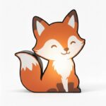 Róka alakú éjjeli lámpa gyerekeknek gyerekszobaba led világítással segít az elalvásban