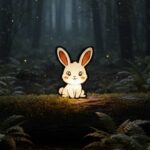 Nyuszi alakú éjjeli lámpa gyerekeknek gyerekszobaba led világítással segít az elalvásban