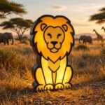 Oroszlán gyerek éjjeli lámpa gyerekszobaba led világítással segít az elalvásban