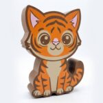 Tigris alakú éjjeli lámpa led világítással gyerekeknek segít az elalvásban