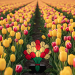 tavaszi tulipáncsokor dekor lámpa romantikus nőnapi ajándék