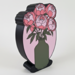 rózsaszín bazsarózsa örökvirág dekor lámpa